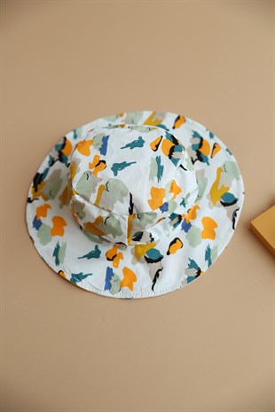 Krem Çok Renkli Şapka